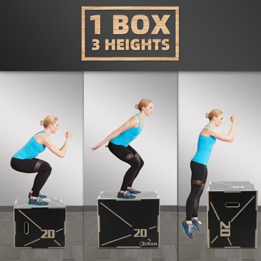 Non-Slip Wood Plyometric Jump  - đánh giá và giá Plyo Jump Box