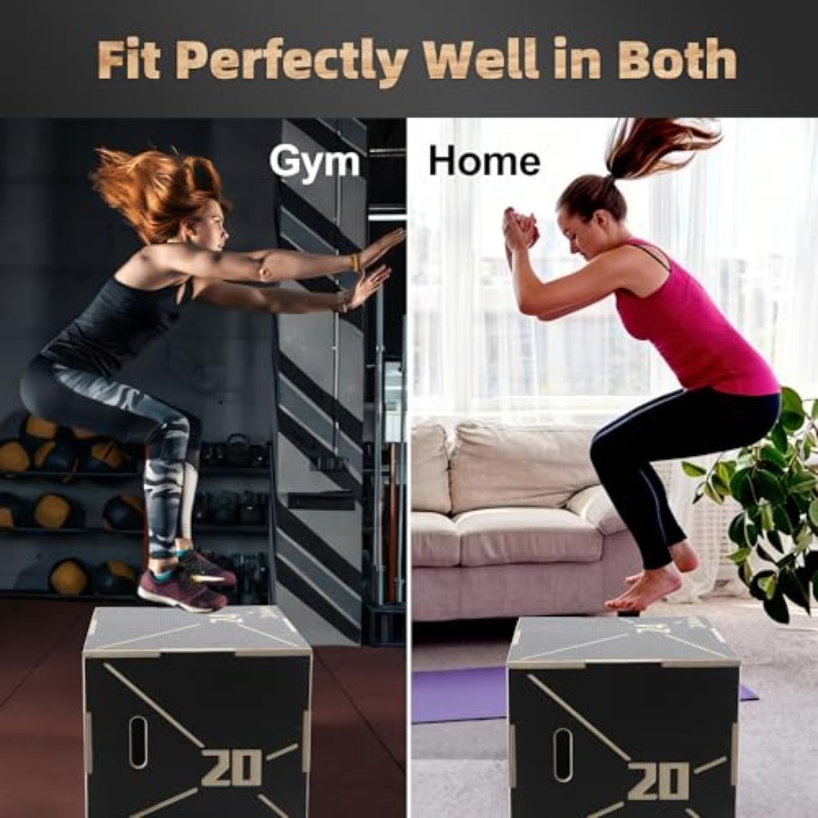 Non-Slip Wood Plyometric Jump  - đánh giá và giá Plyo Jump Box