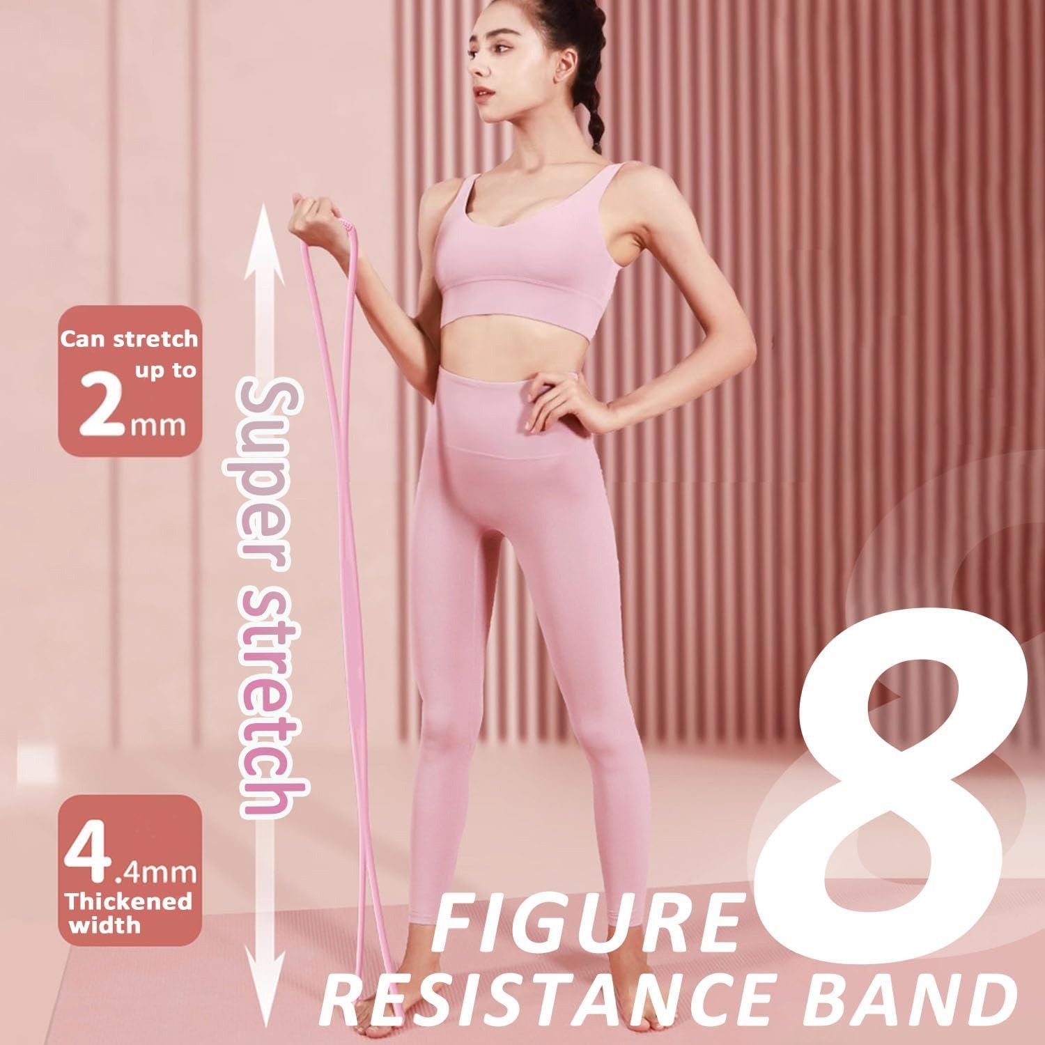 Figure-8 yoga resistance band, - đánh giá và giá Yoga Fitness Model