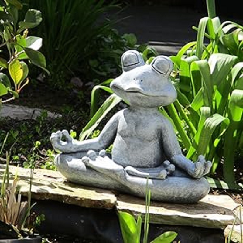 Meditating Frog Miniature Figu - đánh giá và giá Yoga Fitness Model