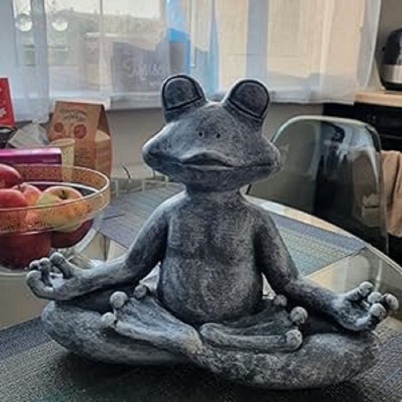 Meditating Frog Miniature Figu - đánh giá và giá Yoga Fitness Model