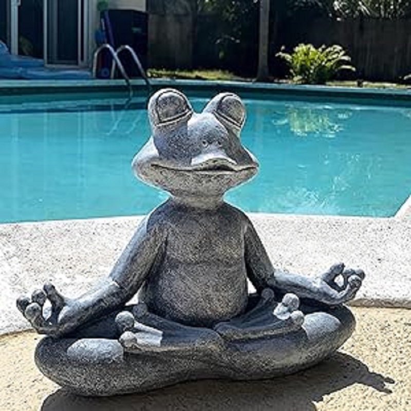 Meditating Frog Miniature Figu - đánh giá và giá Yoga Fitness Model