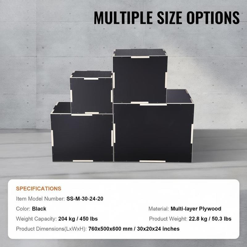 Wooden Plyo Box 30/24/20 Inch  - đánh giá và giá Plyo Jump Box