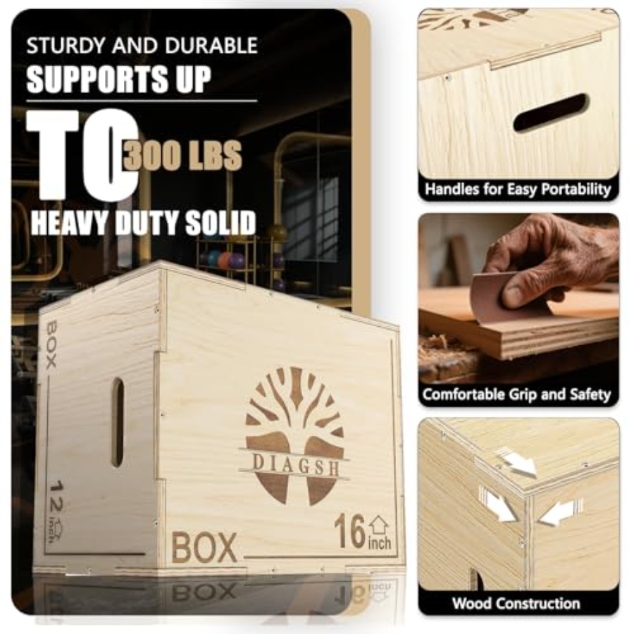Plyo Box - 3-in-1 wood plyomet - đánh giá và giá Plyo Jump Box